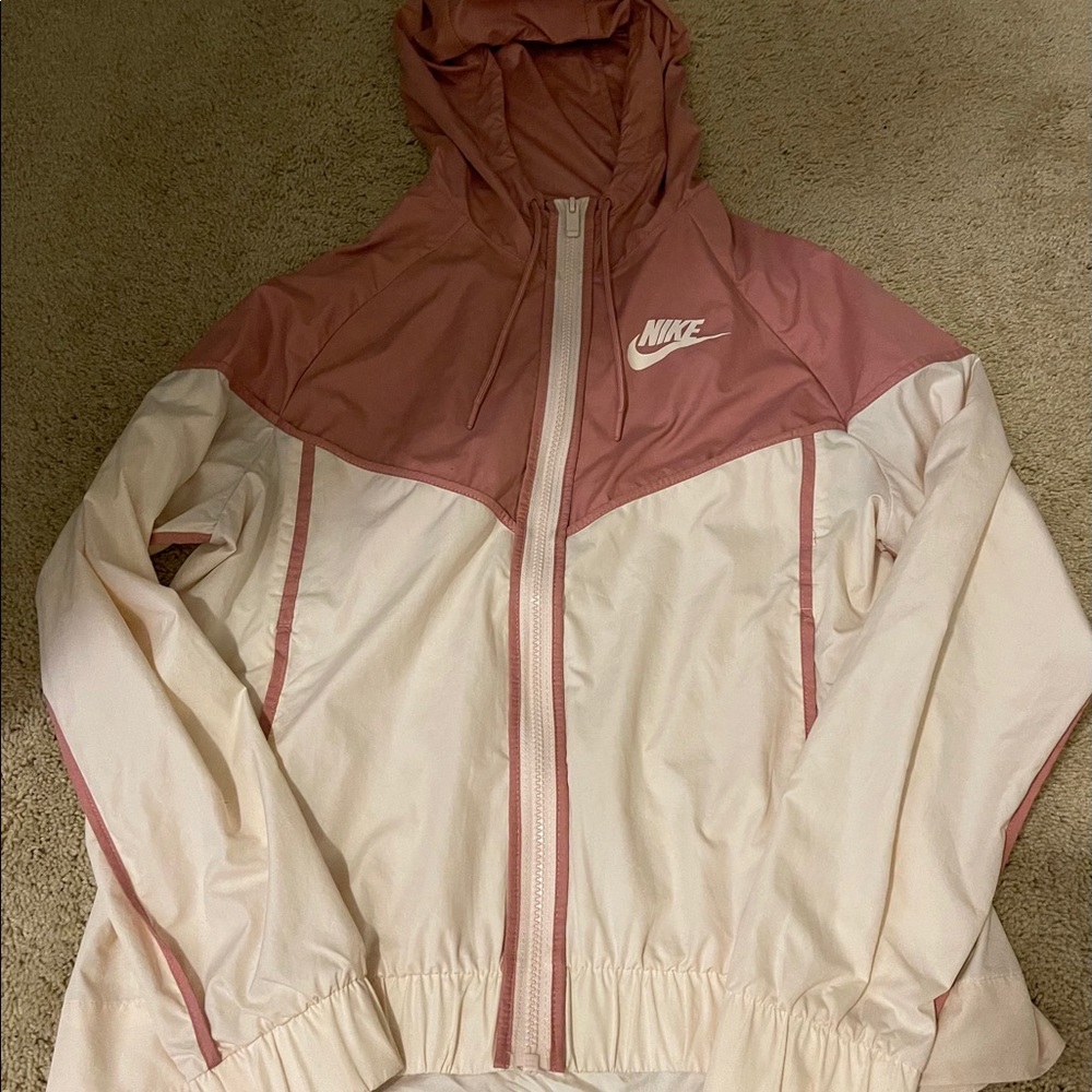 Nike cream and pink windbreaker